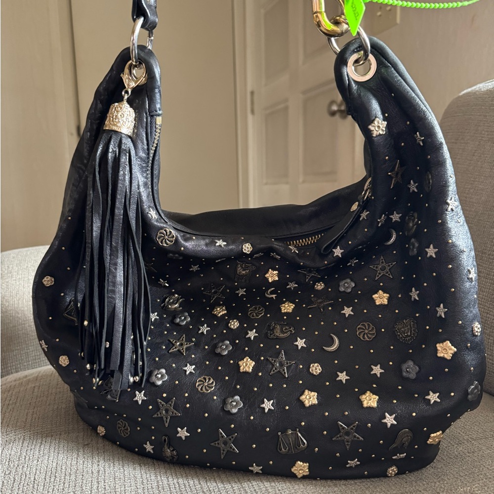 Jimmy Choo Black and Gold Hobo Bag